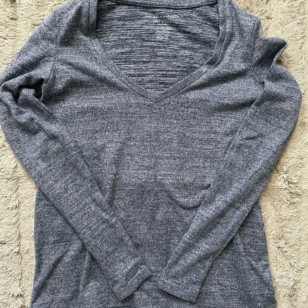 American Eagle Outfitters Navy V-Neck